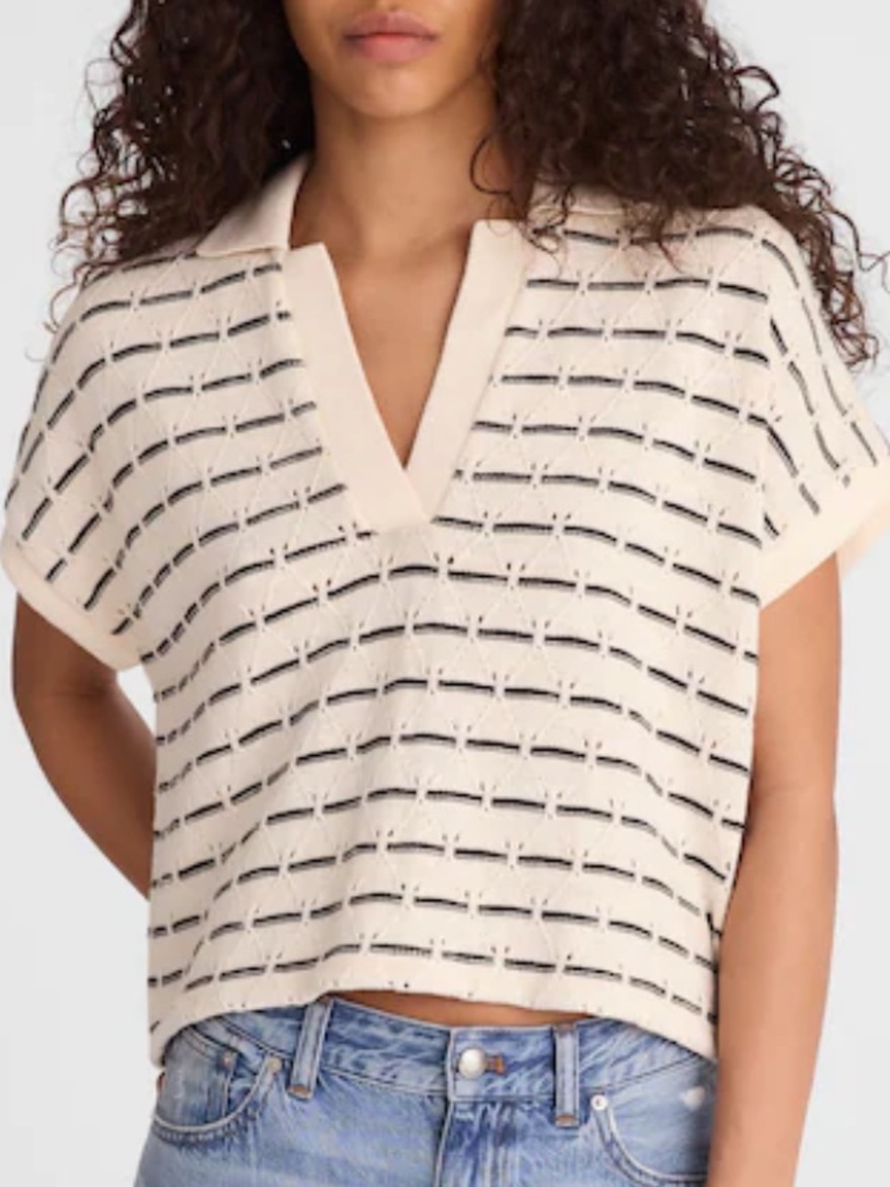 Madewell Diamond-Knit Relaxed Polo Shirt